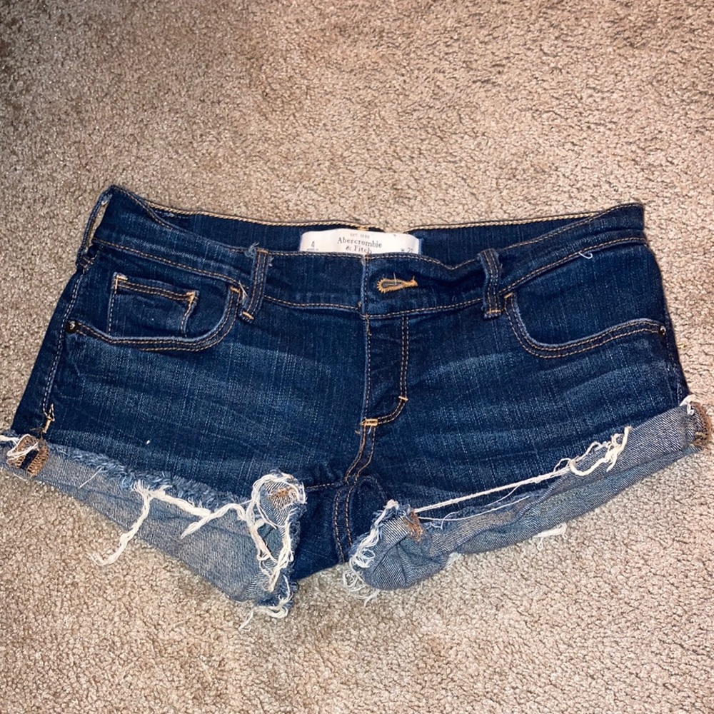 abercrombie and fitch jean shorts